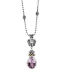 Rose de France Amethyst Pendant Necklace