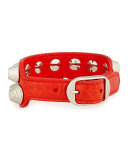 Giant 12 Wide Leather Bracelet with Studs