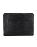 Zip-Around Crocodile Portfolio, Black