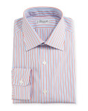 Striped Dress Shirt, Red/Blue/White