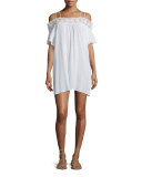 Island Fare Embroidered-Trim Coverup Dress
