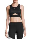 Run Performance Crop Top/Sports Bra, Black