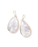 18k Rock Candy Large Teardrop Earrings in Clear Quartz