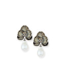 Orchid Baroque Pearl & Diamond Earrings