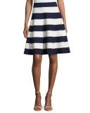 Striped Flared Circle Skirt