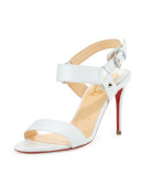 Sova Leather 85mm Red Sole Sandal, White