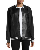 Tessa Leather Varsity Jacket