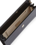 Sweetie Lacquered Acrylic Clutch Bag, Black