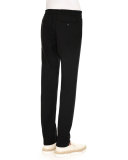 Tapered-Leg Drawstring Trousers, Black