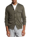 Cotton Pocket Cardigan, Hunter