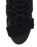 Aria Woven Strappy Sandal, Black