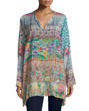 Breeland Printed Georgette Top, Multi, Plus Size 