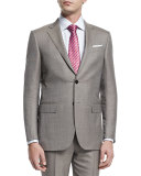 Micro-Tic Two-Piece Trofeo® Wool Suit, Tan