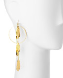 18k Gold-Dipped Petal Drop Earrings