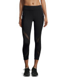 Suprastelle Mesh-Panel Performance Leggings, Black
