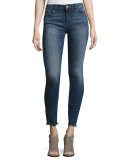 Florence Instasculpt Cropped Skinny Jeans with Raw Hem, Nugget