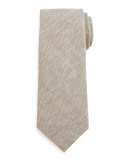Herringbone-Chambray Tie, Tan