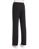 Straight-Leg Pants, Black 