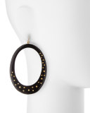 Mzima Studded Oval Drop Earrings