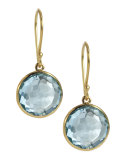 Mini Lollipop Earrings, Blue Topaz 