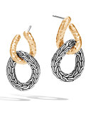Classic Chain Hook 18K & Silver Drop Earrings
