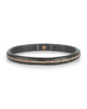Pura Matte Black Ceramic & 18K Rose Gold Bracelet with Champagne Diamonds, 1.11 tdcw