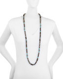 Wooden Bead & Turquoise Necklace