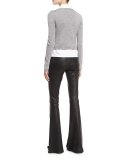 Nikia Crown Cropped Pullover & Shirt Combo