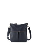Le Foulonné Flat Crossbody Bag, Navy