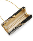 Replacements Cylinder Crystal Evening Clutch Bag, Champagne/Jet