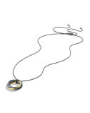 Black & Gold Crossover Pendant on Chain