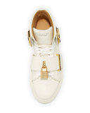 Women's 100mm Trap High-Top Sneaker, White
