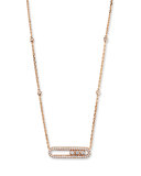 Baby Move Pavé Diamond Pendant Necklace in 18K Rose Gold
