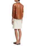Kristianne Sleeveless Bateau-Neck Dress, Beige