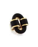 18k Gold Ebony Buckle Ring