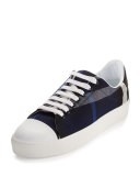 Westford Check Low-Top Sneaker, Indigo Blue