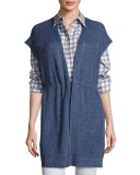 Long Mid-Weight Délavé Knit Vest