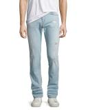 Tyler Slim-Straight Distressed Jeans, Dened