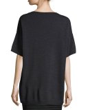 Merino Half-Sleeve Wool Tunic 