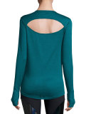 Wave Long-Sleeve Sport Top, Fiji