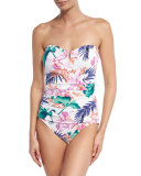 Orchid Canopy Bandeau One-Piece Swimsuit