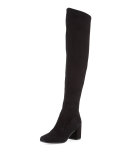 Blythe Suede 75mm Over-the-Knee Boot, Black