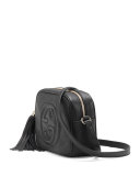 Soho Leather Disco Bag, Black