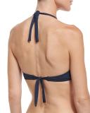 Halter Bikini Top w/Ring, Navy