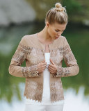 Lace & Suede Topper Jacket