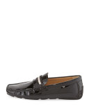 Wabler Patent Leather Driver, Black