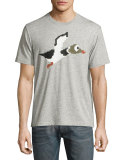 8-Bit Duck Graphic T-Shirt, Melange Heather Gray