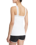 Logo-Front Mesh Training Shorts W/Stripe, Black/White 