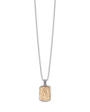 Hammered Box Chain Tag Necklace