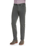 Five-Pocket Slim-Fit Denim Jeans, Sage